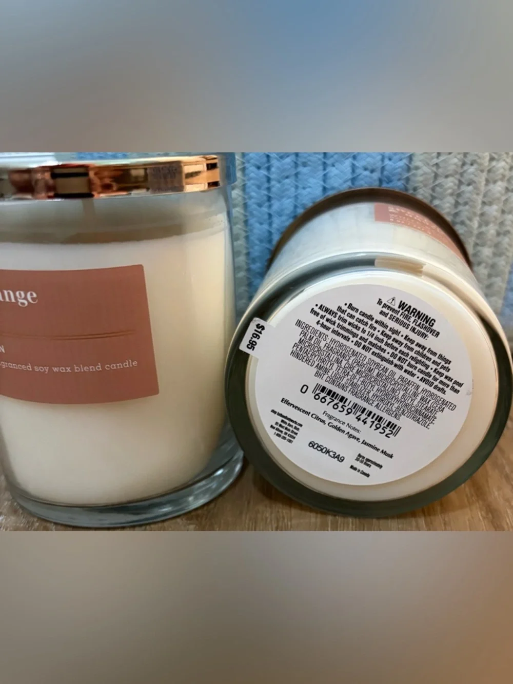 2 -BATH & BODY WORKS WHITE BARN SWEET ORANGE & AGAVE Single Wick Candle 8oz NEW - Picture 2 of 2